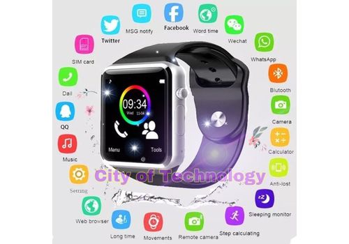 Smart  watch  AA A1 bluetooth Noir smart v8 au meilleur prix au Maroc