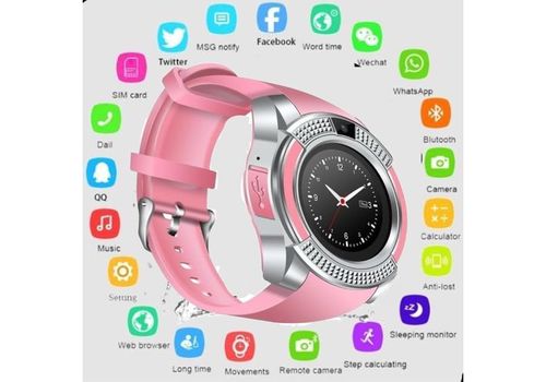 Smart v8 Watch V8 Rose Intelligente montre au meilleur prix au Maroc