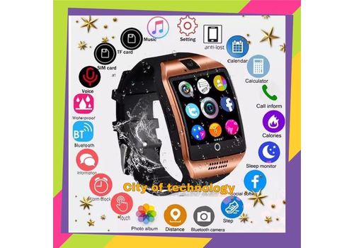 SMART WATCH Q18 Montre Intelligente Tactile Micro SIM , Bluetooth 3.0 pour IOS - Android au meilleur prix au Maroc
