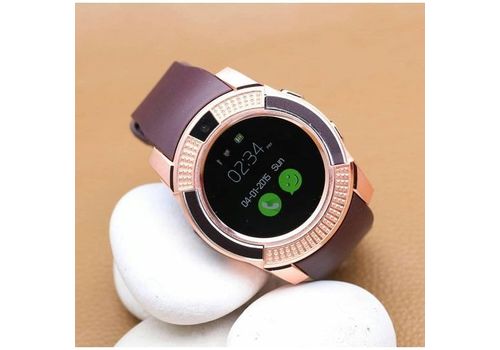 Smart Watch V8 gold version internationale au meilleur prix au Maroc