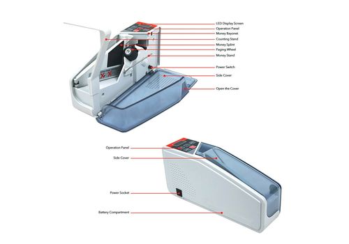 Portable Mini Compteuse de billets Cash Machine de Comptage Équipement du Financier LED 3 chiffres AC100-240V au meilleur prix au Maroc