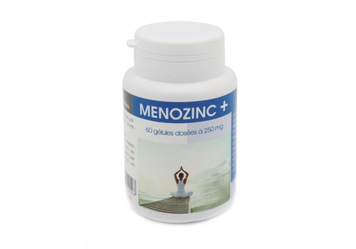 MenoZinc  + 60 gélules Dosées a 250 mg au meilleur prix au Maroc