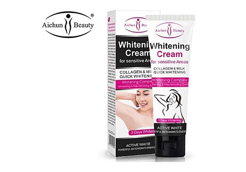 Aichun beauty Creme blanchissante naturelle pour les aisselles, creme desodorisant eclaircissante pour les aisselles, creme pour le corps, aisselles les jambes, les genoux, les zones sensibles au meilleur prix au Maroc