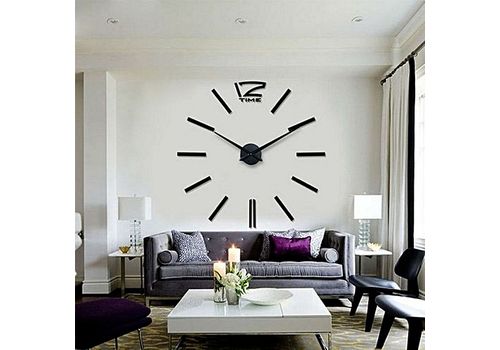 DIY Grande Horloge Murale Design 3D- Noir MZ.LUX au meilleur prix au Maroc