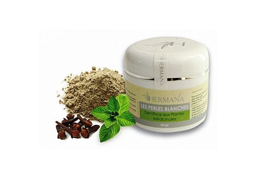 HERMANA Les Perles Blanches dentifrice blanchissant aux plantes medicinales . Produit cosmetique pour vos dents au meilleur prix au Maroc