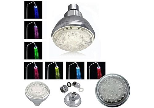 Pomme de douche fixe a DEL multicolore- Changement de couleurs au meilleur prix au Maroc