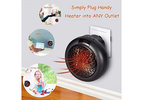 Mini chauffage electrique Puissant 900Watt- thermostat reglable ventilateur a air chaud avec afficheur numerique au meilleur prix au Maroc