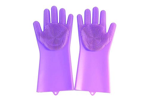 GANTS DE NETTOYAGE MULTI-USAGES de Qualite- gants pour vaisselle, evier, salle de bain et voiture-Couleur Mauve au meilleur prix au Maroc