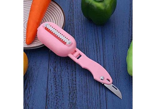 MZ.Lux Couteau et eplucheur De Nettoyage 2 en 1- Eplucheur Grattage des Ecailles de Poisson - Rose au meilleur prix au Maroc