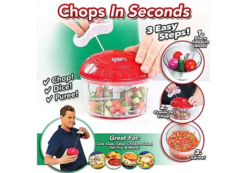 Crank chop Hachoir manuel tres pratique couper, hacher et mettre en puree en quelques secondes - MZ.LUX au meilleur prix au Maroc