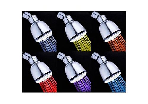 Pomme de douche fixe a DEL multicolore- Changement de couleurs au meilleur prix au Maroc