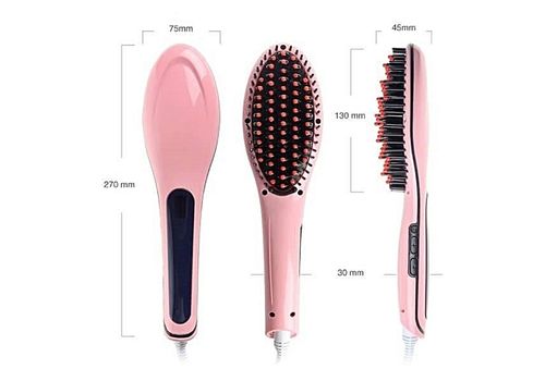 MZ.Lux Brosse Lissante Avec Affichage Lcd -Rose au meilleur prix au Maroc