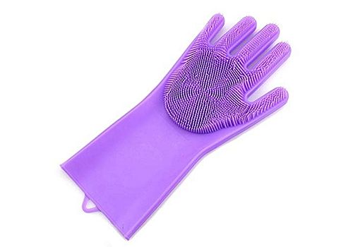 GANTS DE NETTOYAGE MULTI-USAGES de Qualite- gants pour vaisselle, evier, salle de bain et voiture-Couleur Mauve au meilleur prix au Maroc
