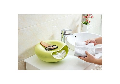 BOL DE RANGEMENT MULTIFONCTIONNEL AVEC EMPLACEMENT POUR TELEPHONE VERT au meilleur prix au Maroc