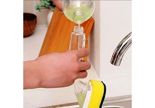 Brosse de Cuisine avec eponge avec poignee de distributeur de savon liquide avec 3 brosse rechargeable au meilleur prix au Maroc