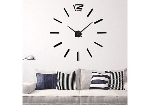 DIY Grande Horloge Murale Design 3D- Noir MZ.LUX au meilleur prix au Maroc