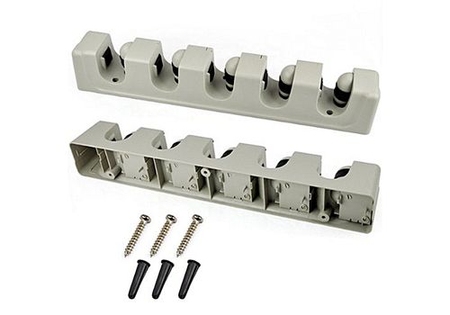 Support de rangement mural pour balais, et autre outils a 5 Compartiments + 6 Crochets au meilleur prix au Maroc