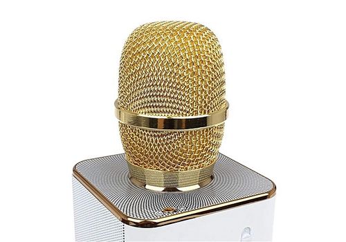 Microphone sans fil karaoke Bluetooth avec haut-parleur-Dore au meilleur prix au Maroc
