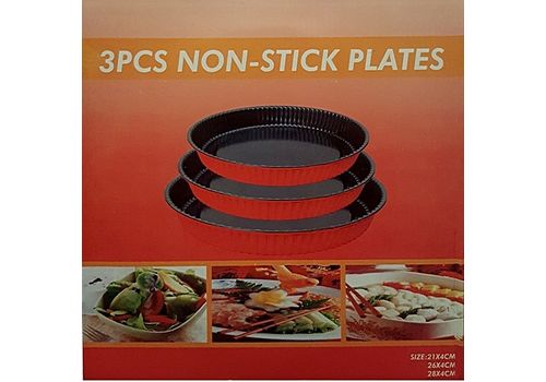 3 Moules pour Cake en acier inoxydable forme rond 22cm /26cm/28cm au meilleur prix au Maroc