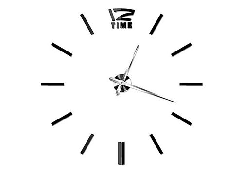 DIY Grande Horloge Murale Design 3D- Noir MZ.LUX au meilleur prix au Maroc