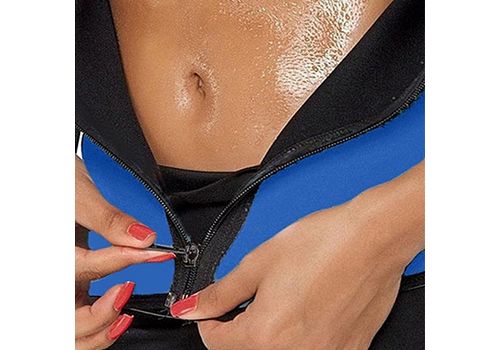 Gilet de Sudation Minceur Perte Poids au Ventre -Sauna pour Femme en Neoprene avec zipper-Bleu au meilleur prix au Maroc