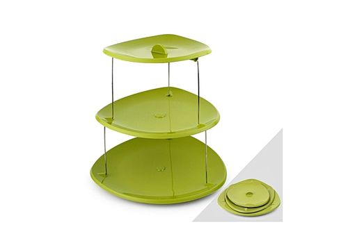 Ensemble de service a 3 niveaux s'ouvre avec une torsion pour utilisation a l'exterieur comme a l'interieur de maison- Twist Fold MZ.LUX au meilleur prix au Maroc