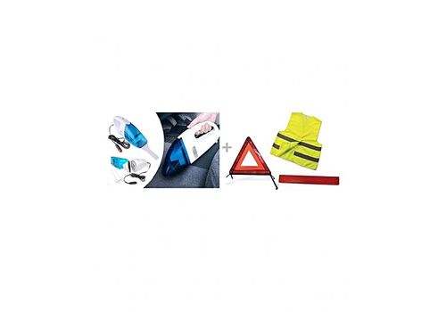 MZ.Lux Super aspirateur Portable de voiture alimente par allume-cigare+Kit triangle de signalisation et gilet de securite au meilleur prix au Maroc