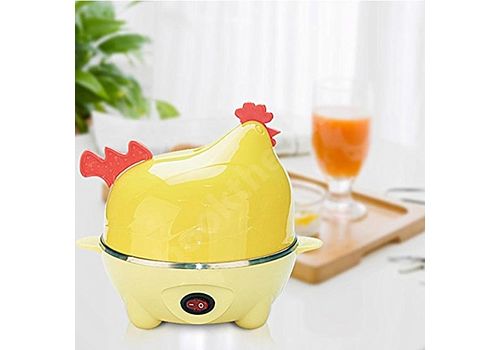 CUISEUR A OEUFS ELECTRIQUE SERVIR A BOUILLIR D'AUTRES ALIMENTS FORME POULET JAUNE au meilleur prix au Maroc