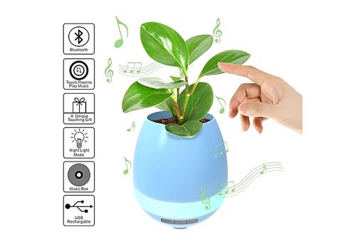 Smart Music Pot de plantes creatives 4 en 1 Bluetooth haut-parleur veilleuse et Piano a Touche Plantes-Music FlowerPot au meilleur prix au Maroc