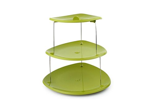 Ensemble de service a 3 niveaux s'ouvre avec une torsion pour utilisation a l'exterieur comme a l'interieur de maison- Twist Fold MZ.LUX au meilleur prix au Maroc