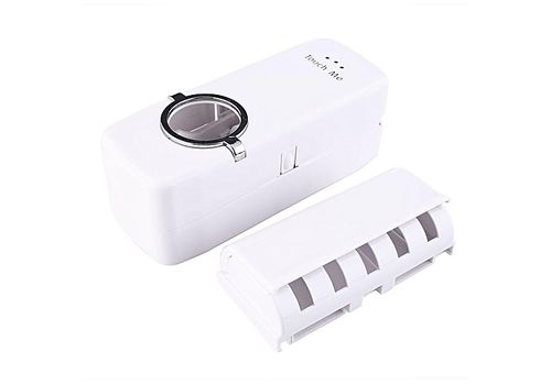 Touch me! Distributeur Automatique Dentifrice avec Porte Brosse a Dent Colle au Mur au meilleur prix au Maroc