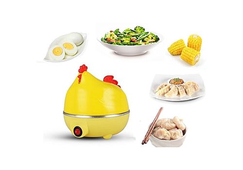 CUISEUR A OEUFS ELECTRIQUE SERVIR A BOUILLIR D'AUTRES ALIMENTS FORME POULET JAUNE au meilleur prix au Maroc