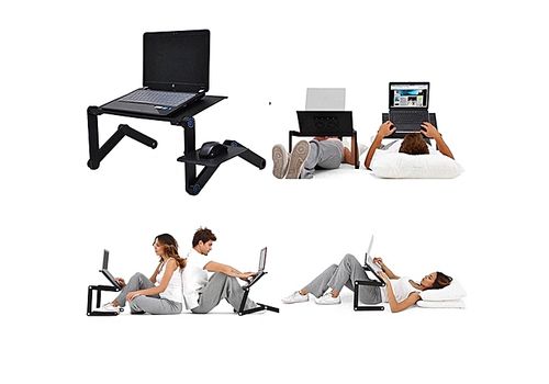 Table-Mate pliable multifonctions T8 avec Deux ventilateurs de refroidissement- Pour ordinateur portable et autre au meilleur prix au Maroc