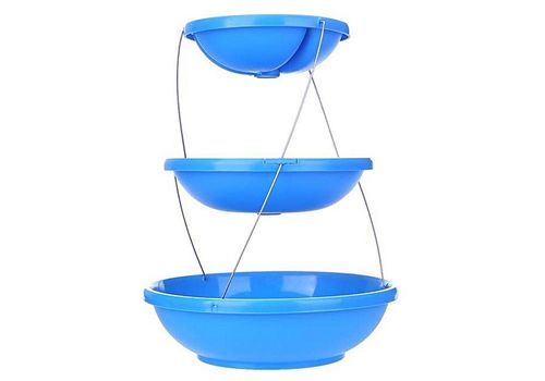 Ensemble de Bol de service a 3 niveaux s'ouvre avec une torsion pour utilisation a l'exterieur comme a l'interieur de maison- Twist Fold MZ.LUX au meilleur prix au Maroc