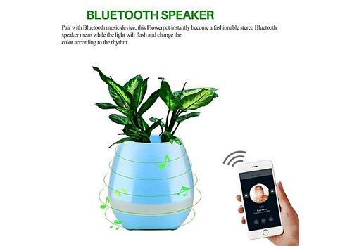 Smart Music Pot de plantes creatives 4 en 1 Bluetooth haut-parleur veilleuse et Piano a Touche Plantes-Music FlowerPot au meilleur prix au Maroc