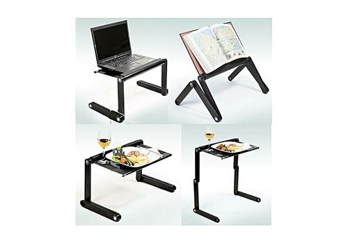 Table-Mate pliable multifonctions T8 avec Deux ventilateurs de refroidissement- Pour ordinateur portable et autre au meilleur prix au Maroc