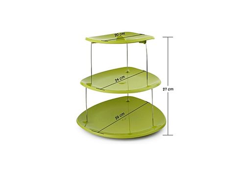 Ensemble de service a 3 niveaux s'ouvre avec une torsion pour utilisation a l'exterieur comme a l'interieur de maison- Twist Fold MZ.LUX au meilleur prix au Maroc