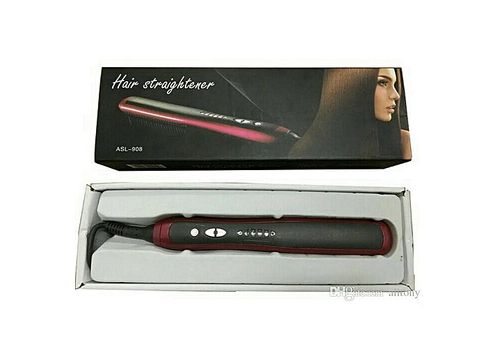 Nouvelle Brosse Hair Straightener Lissante et Chauffante - Rouge au meilleur prix au Maroc
