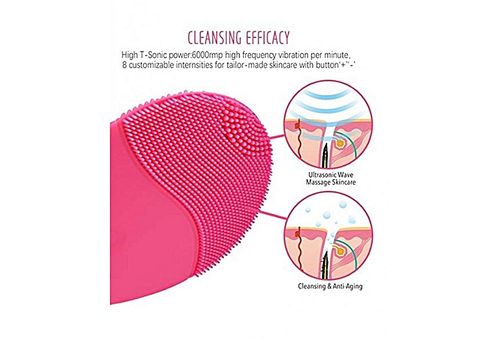 Brosse Nettoyante Masseur pour Visage vibrante pour tous types de peaux convient aux peaux sensibles-Appareil Anti-Rides, Anti-Age, Raffermissant Visage au meilleur prix au Maroc