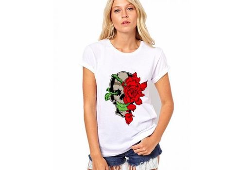 New t shirt blanc imp JoM R chic femme au meilleur prix au Maroc