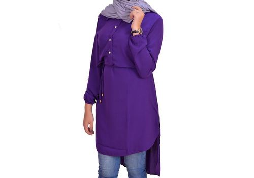 Top Chemise Longue Femme -Violet au meilleur prix au Maroc