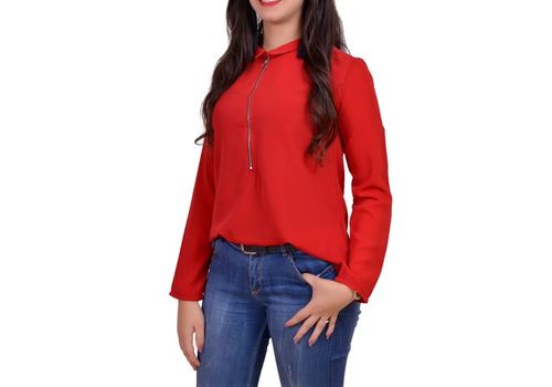 Chic Chemise Femme -Rouge au meilleur prix au Maroc