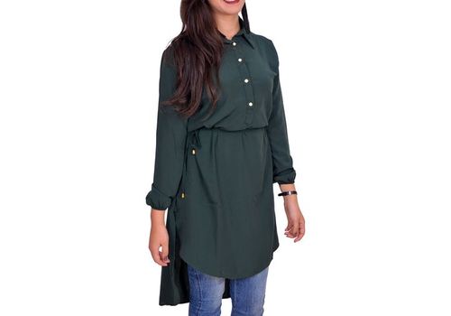 Top Chemise Longue Femme -Vert au meilleur prix au Maroc