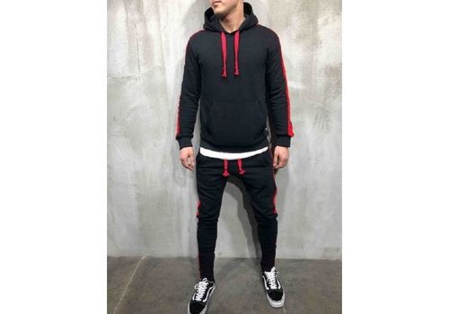 Survêtement Homme Rayure Rouge Noir au meilleur prix au Maroc