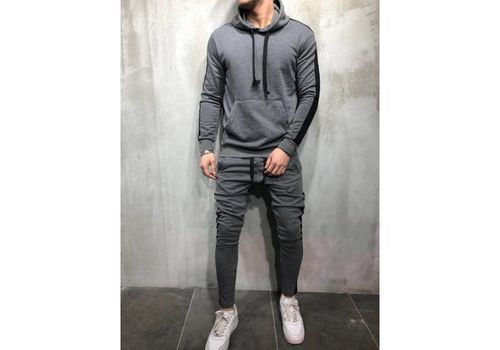 Survêtement Homme Rayure Noir Gris au meilleur prix au Maroc