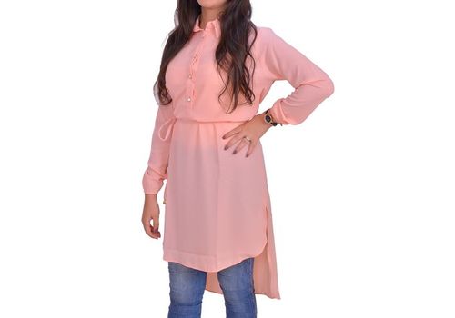Top Chemise Longue Femme -Rose au meilleur prix au Maroc