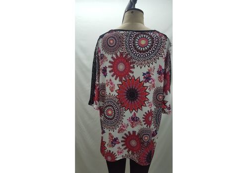 tunique imprime ECRU /FUSHIA au meilleur prix au Maroc