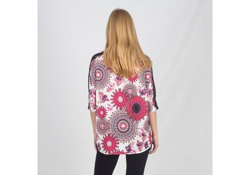 tunique imprime ECRU /FUSHIA au meilleur prix au Maroc