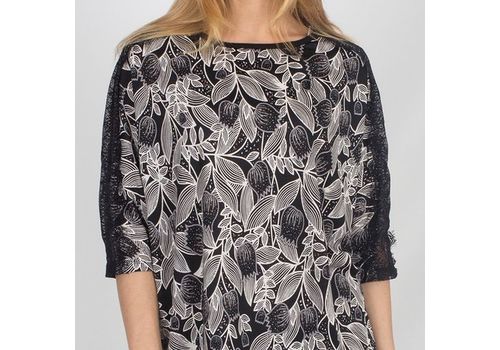 tunique imprime ECRU  NOIR au meilleur prix au Maroc