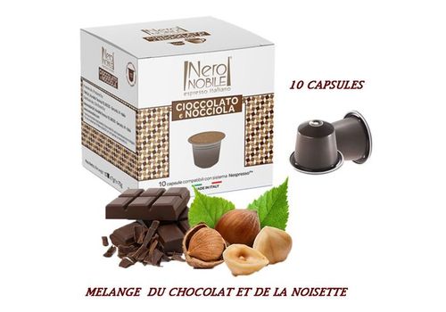 Nero Nobile 10 capsules - délicieux mélange du chocolat et de la noisette - café italien au meilleur prix au Maroc